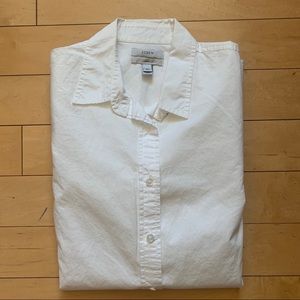 J Crew Boy White Button Down 6 Tall